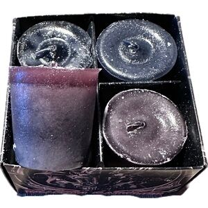 LIQUID BLUE DRAGON CATCHER 4 candle pack collectible item damaged box